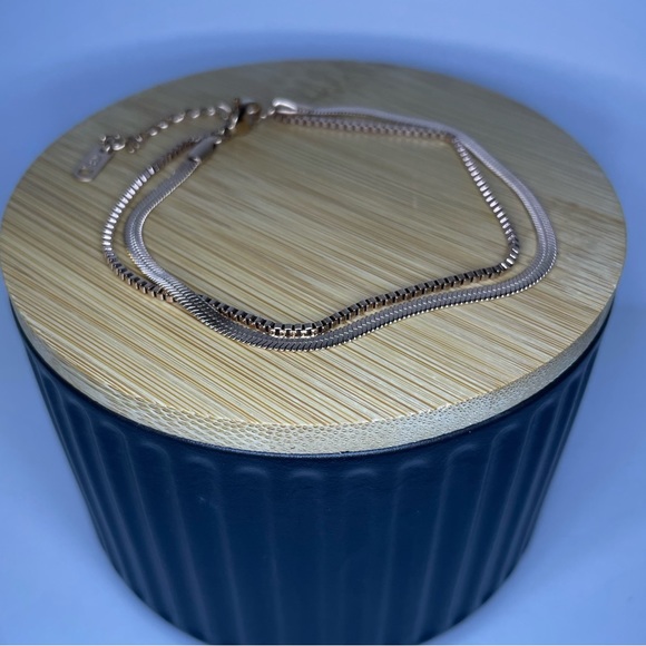 ✨Clara 18K Rose Gold Titanium Steel Snake Anklet Bracelet 3mm - Picture 4 of 10